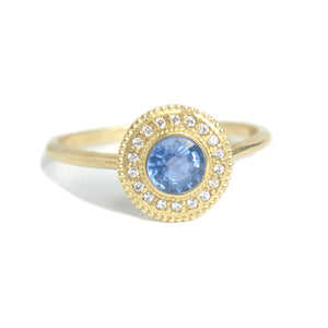 Malika Blue Sapphire Diamond Ring - MANARI.eu