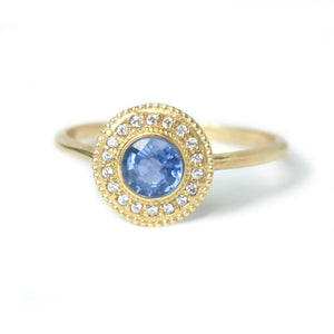 Malika Blue Sapphire Diamond Ring - MANARI.eu