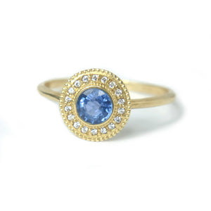 Malika Blue Sapphire Diamond Ring - MANARI.eu