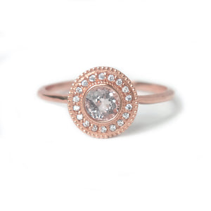 Malika Morganite Diamond Ring - MANARI.eu