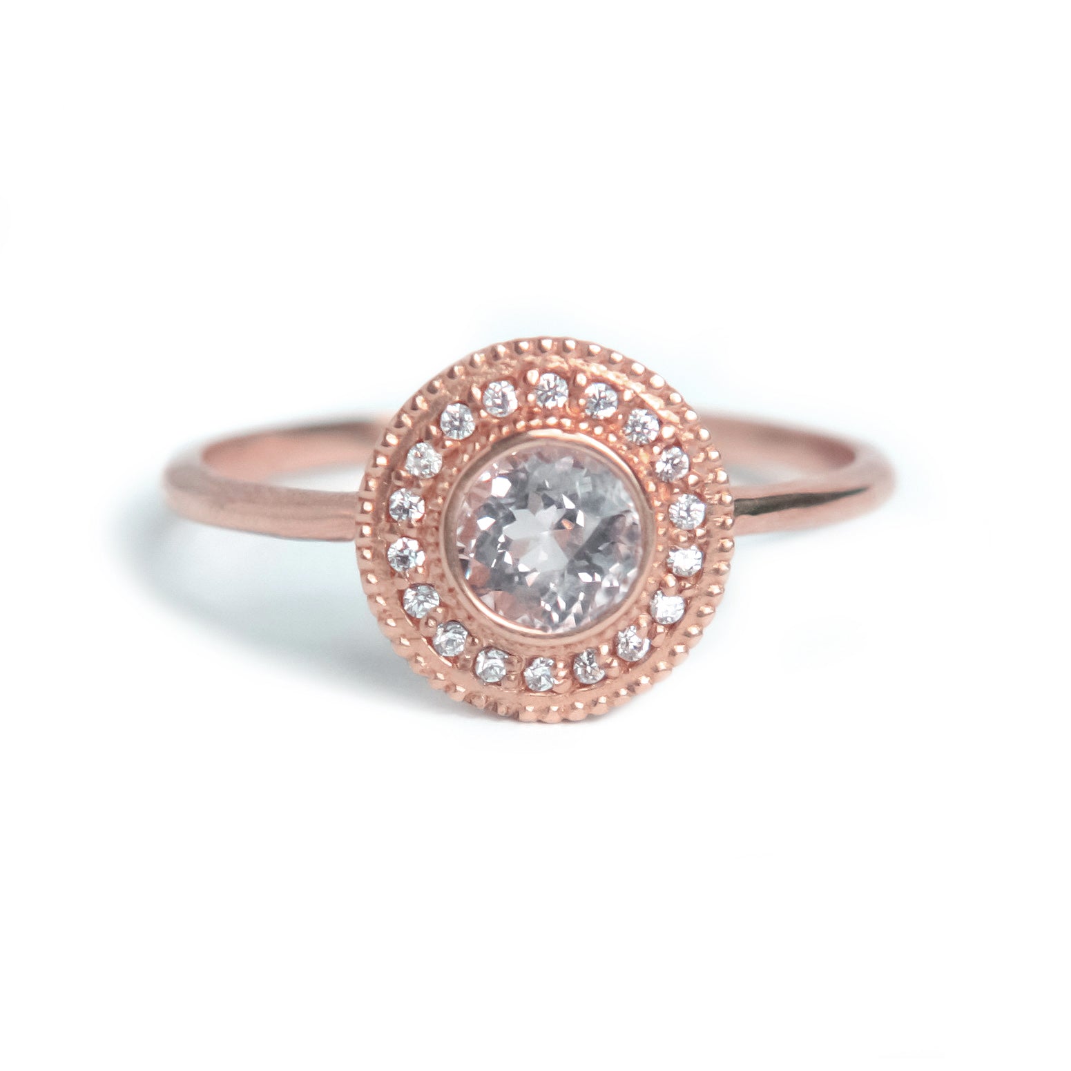 Malika Morganite Diamond Ring - MANARI.eu