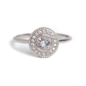 Malika Morganite Diamond Ring - MANARI.eu