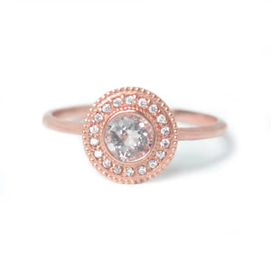 Malika Morganite Diamond Ring - MANARI.eu