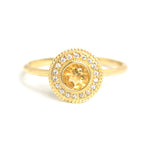 Malika Citrine Diamond Ring - MANARI.eu