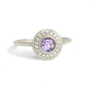 Malika Amethyst Diamond Ring - MANARI.eu
