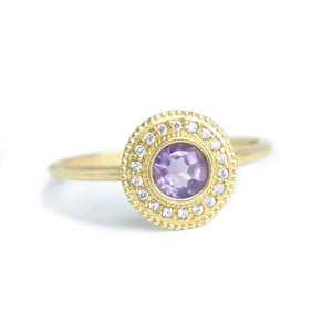 Malika Amethyst Diamond Ring - MANARI.eu