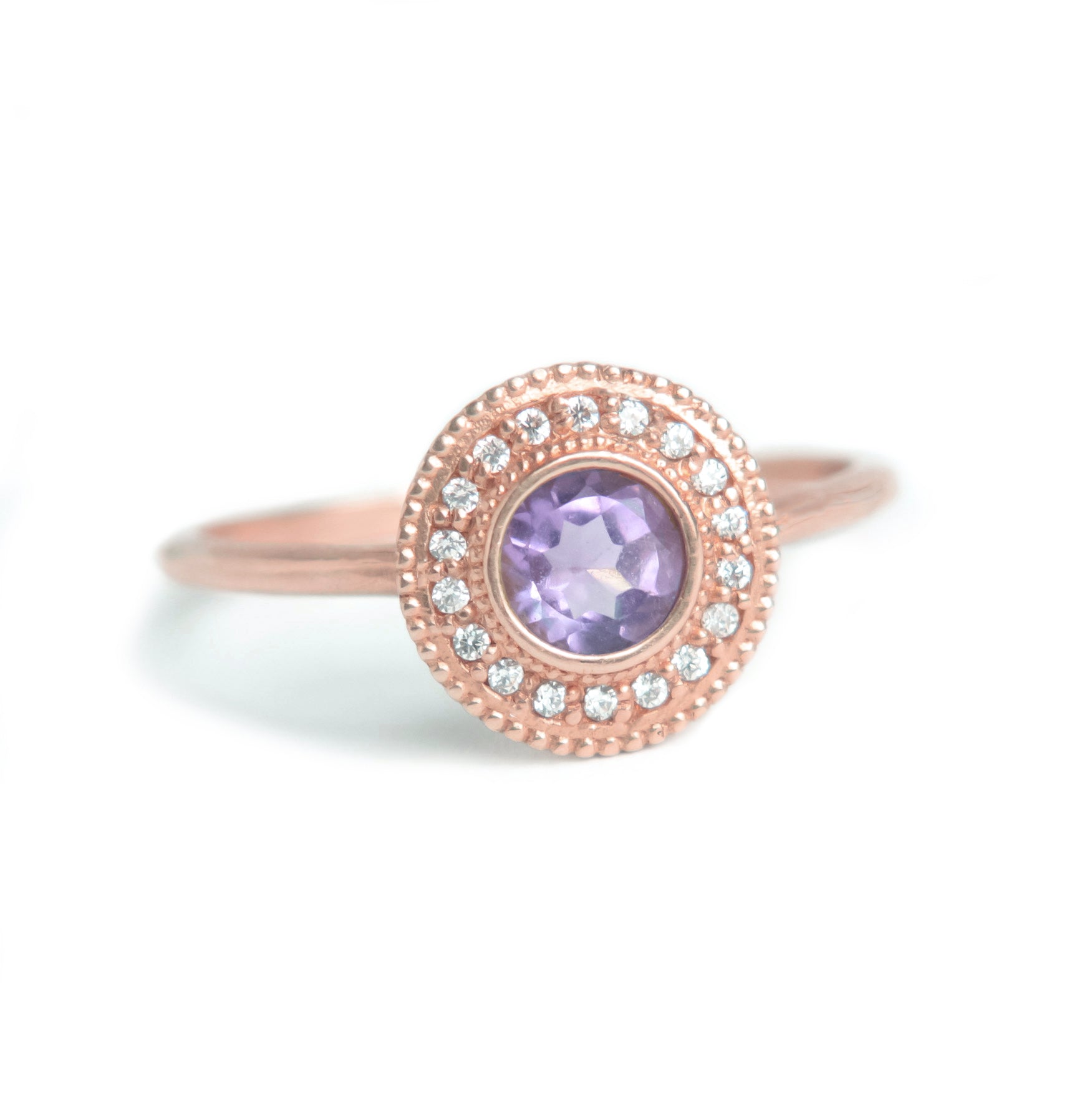 Malika Amethyst Diamond Ring - MANARI.eu