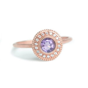 Malika Amethyst Diamond Ring - MANARI.eu