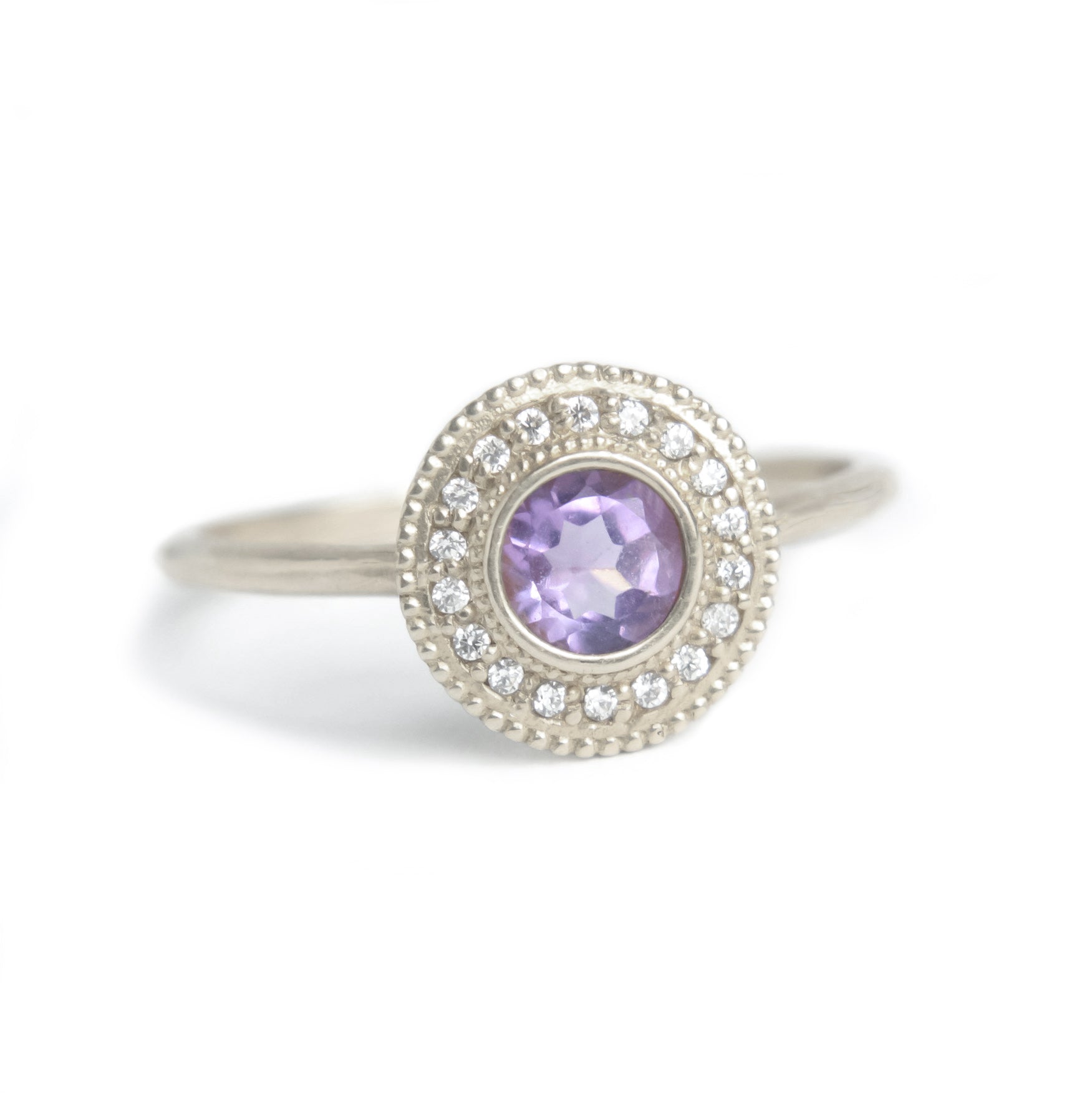 Malika Amethyst Diamond Ring - MANARI.eu