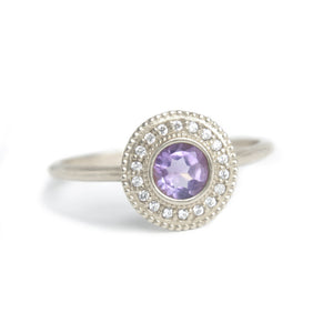 Malika Amethyst Diamond Ring - MANARI.eu
