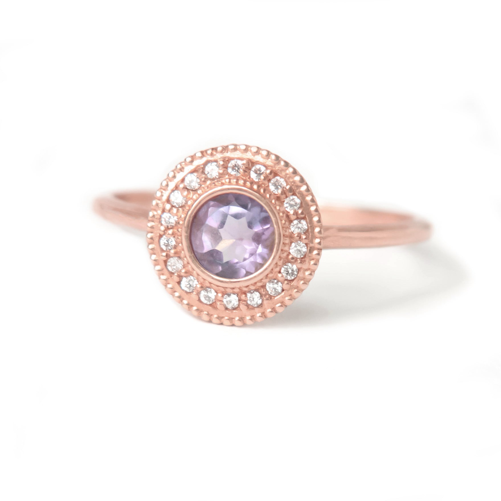 Malika Amethyst Diamond Ring - MANARI.eu