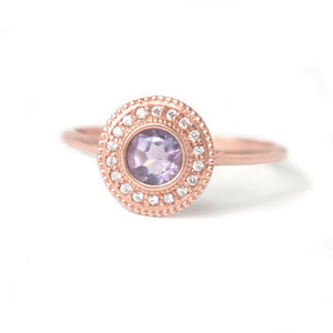 Malika Amethyst Diamond Ring - MANARI.eu
