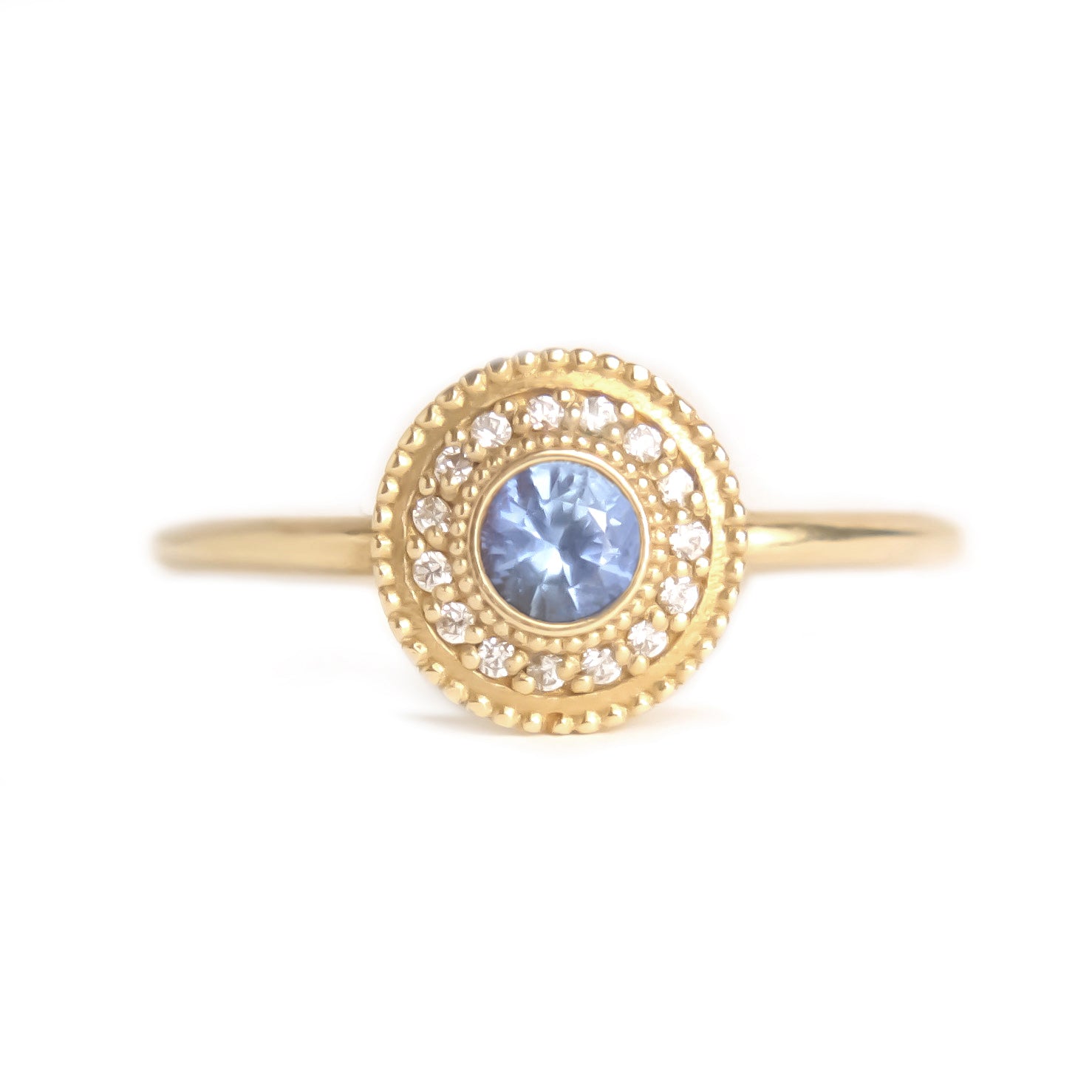 Leila Blue Sapphire Diamond Ring - MANARI.eu