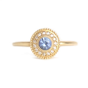 Leila Blue Sapphire Diamond Ring - MANARI.eu