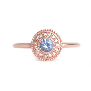 Leila Blue Sapphire Diamond Ring - MANARI.eu