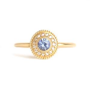 Leila Blue Sapphire Diamond Ring - MANARI.eu