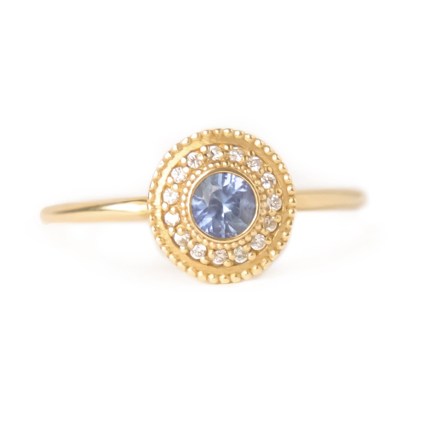 Leila Blue Sapphire Diamond Ring - MANARI.eu