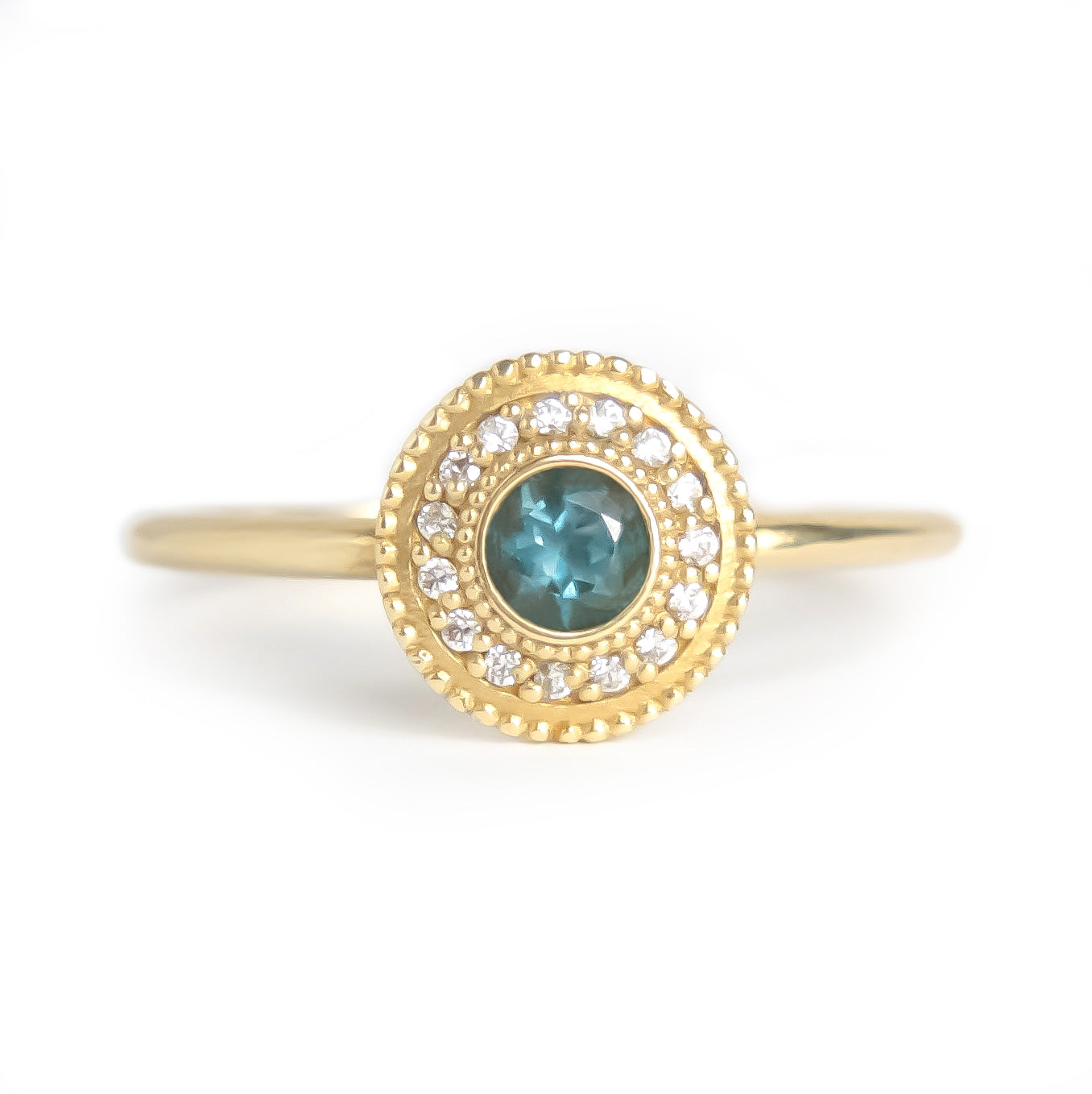 Leila Blue Topaz Diamond Ring - MANARI.eu