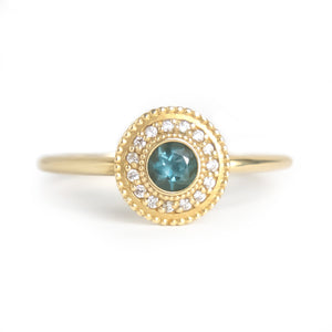 Leila Blue Topaz Diamond Ring - MANARI.eu