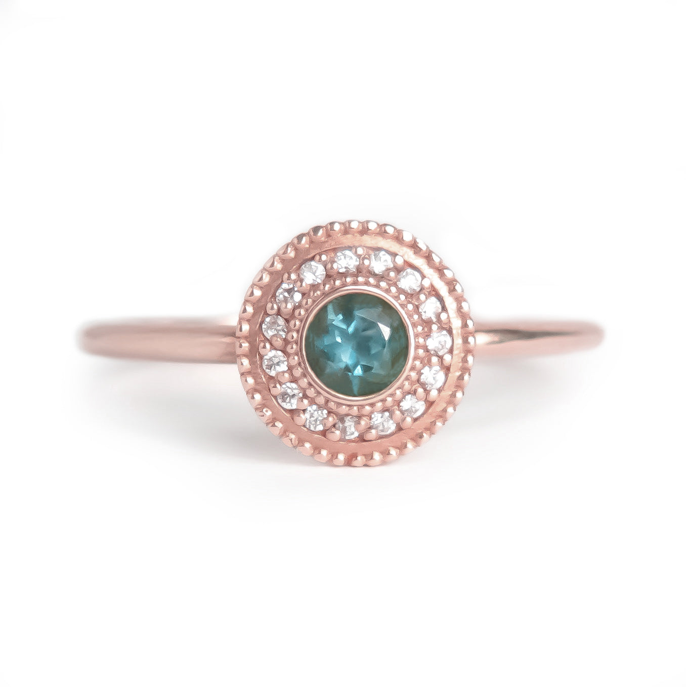Leila Blue Topaz Diamond Ring - MANARI.eu