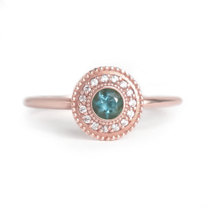 Leila Blue Topaz Diamond Ring - MANARI.eu