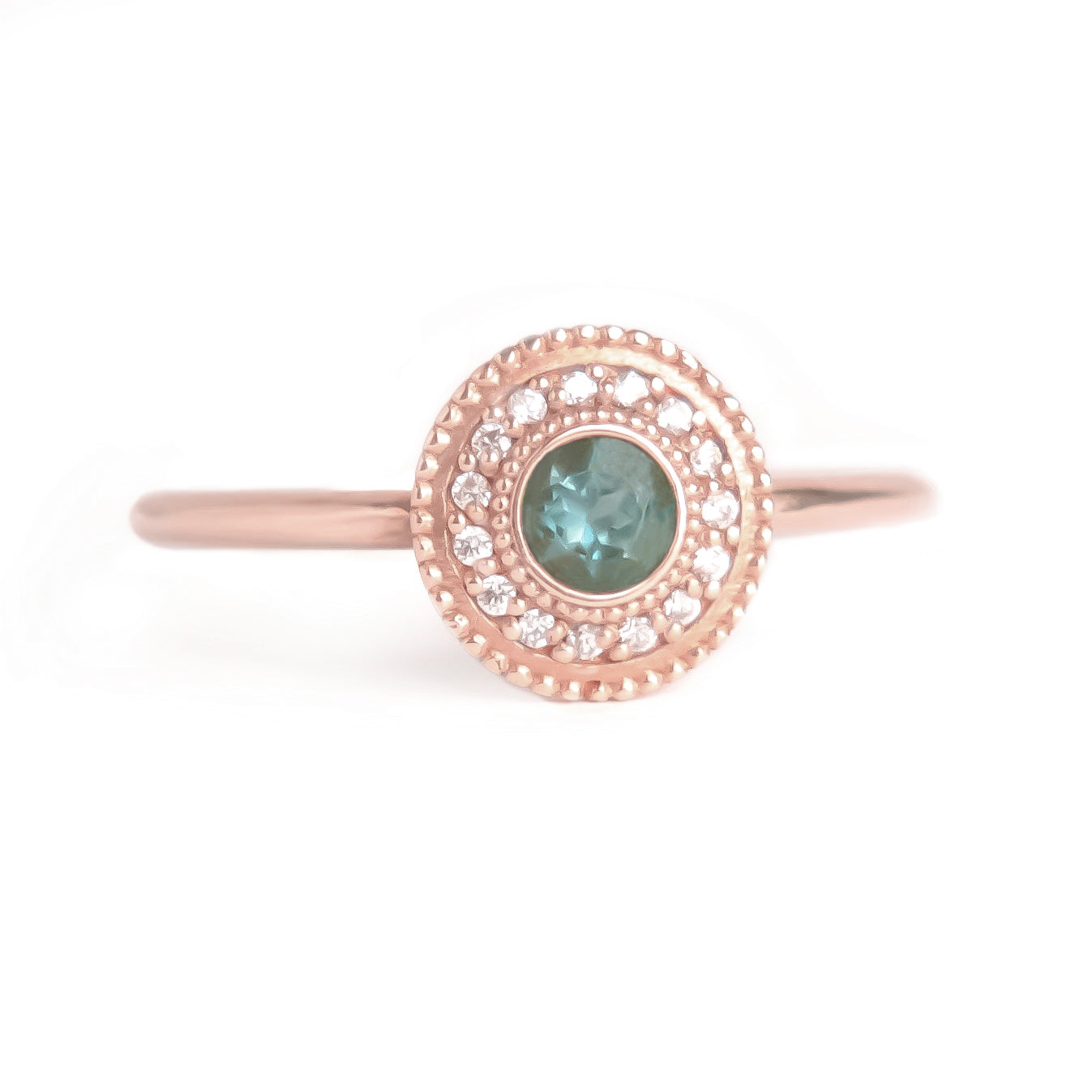 Leila Blue Topaz Diamond Ring - MANARI.eu