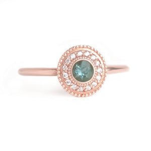 Leila Blue Topaz Diamond Ring - MANARI.eu
