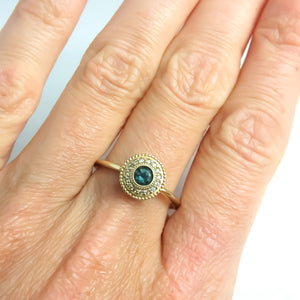Leila Blue Topaz Diamond Ring - MANARI.eu