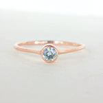 White Sapphire 14k Gold Ring - MANARI.eu