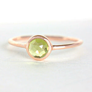 Peridot 14k Rose Gold Ring - MANARI.eu