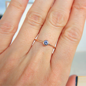 Tanzanite 14k Gold Ring - MANARI.eu