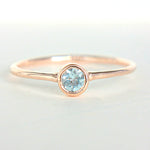 Aquamarine 14k Gold Ring - MANARI.eu