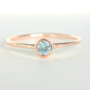 Aquamarine 14k Gold Ring - MANARI.eu