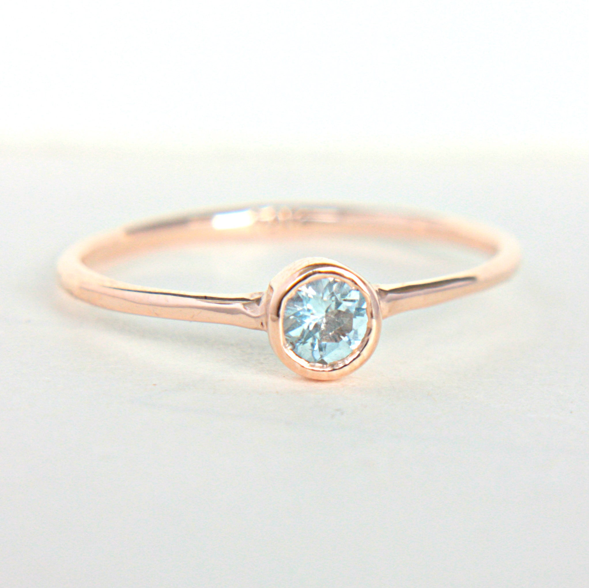 Aquamarine 14k Gold Ring - MANARI.eu