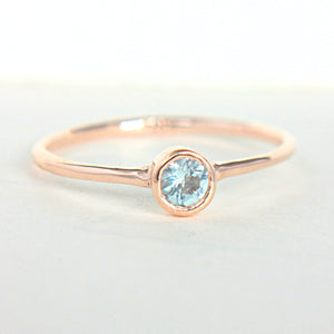 Aquamarine 14k Gold Ring - MANARI.eu
