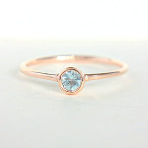 Aquamarine 14k Gold Ring - MANARI.eu