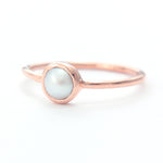 White Pearl Gold Ring 14k Gold - MANARI.eu