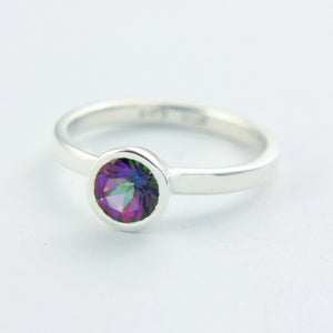 Mystic Topaz Ring Sterling Silver Ring - MANARI.eu