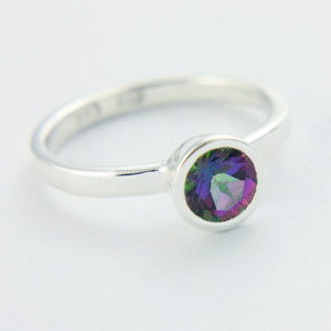 Mystic Topaz Ring Sterling Silver Ring - MANARI.eu
