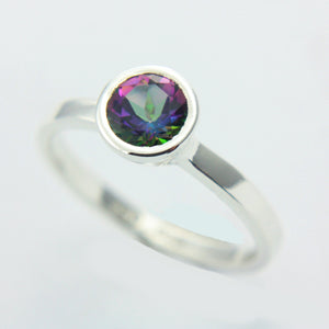 Mystic Topaz Ring Sterling Silver Ring - MANARI.eu