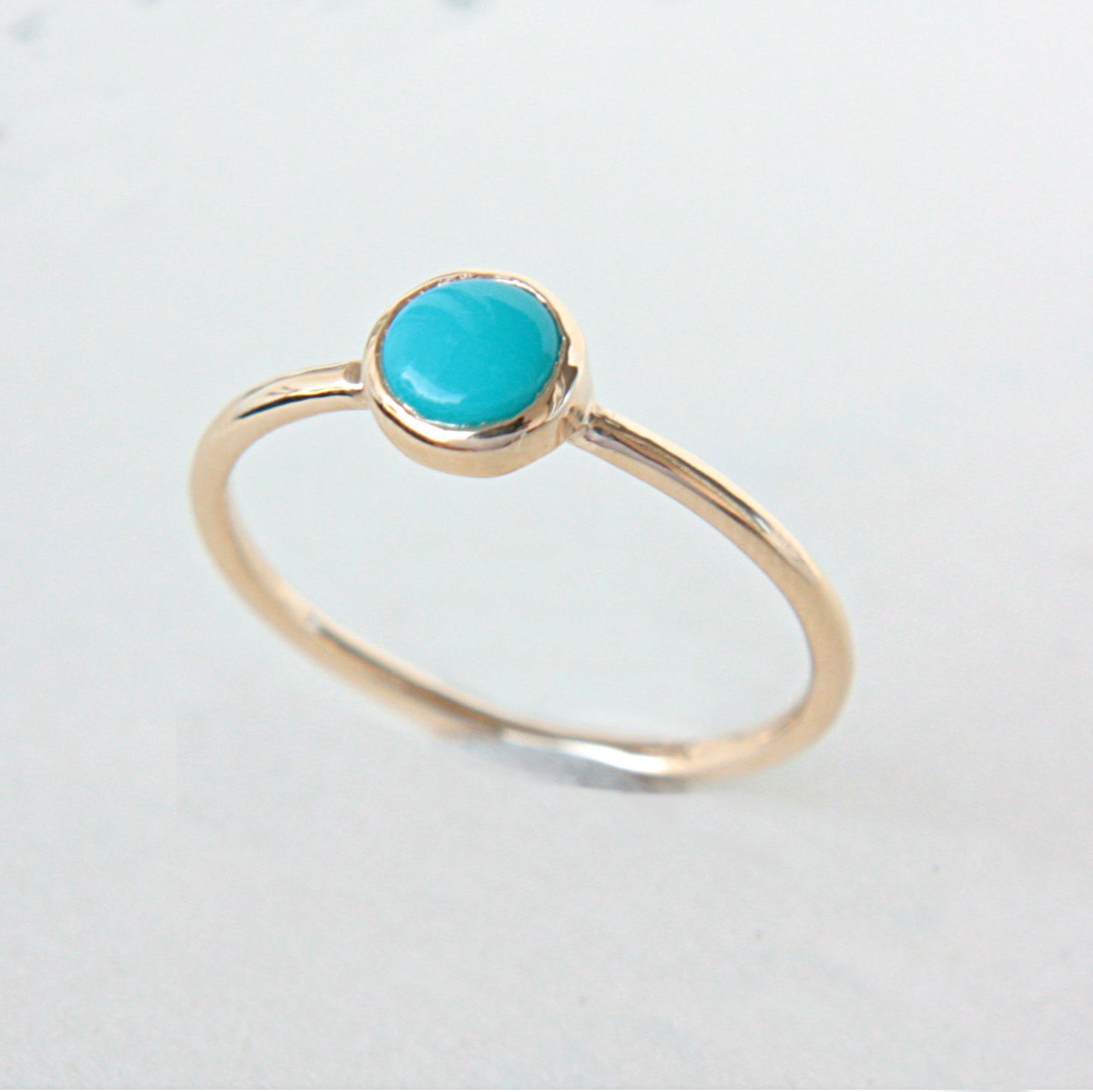 Turquoise Gold Ring 14k - MANARI.eu