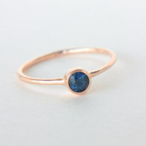 Blue Sapphire 14k Gold Ring - MANARI.eu