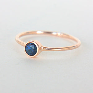 Blue Sapphire 14k Gold Ring - MANARI.eu