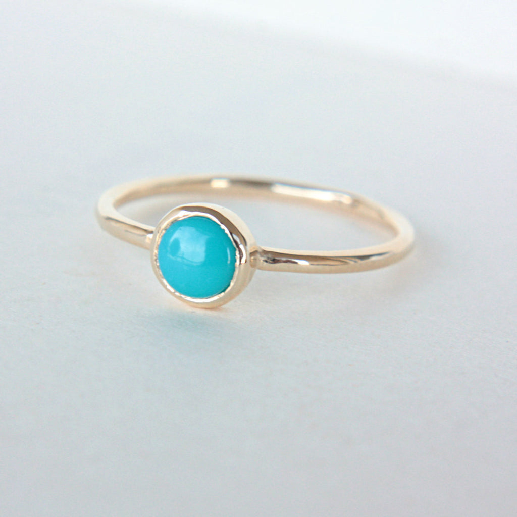 Turquoise Gold Ring 14k - MANARI.eu