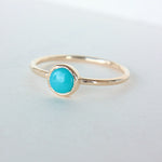 Turquoise Gold Ring 14k - MANARI.eu