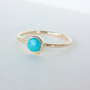 Turquoise Gold Ring 14k - MANARI.eu