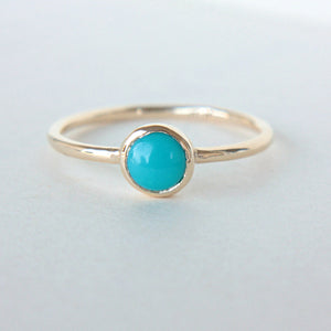 Turquoise Gold Ring 14k - MANARI.eu