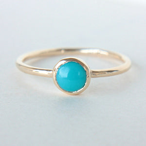 Turquoise Gold Ring 14k - MANARI.eu