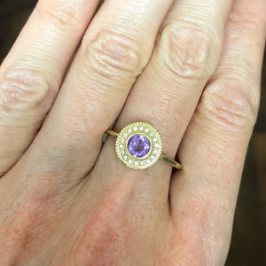 Malika Amethyst Diamond Ring - MANARI.eu