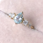 Betty Aquamarine Diamond/Mossanite Ring - MANARI.eu